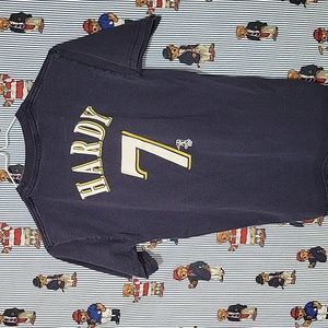 Vintage Milwaukee Brewers JJ HARDY #7 Kids Size Medium Majestic T Shirt Jersey